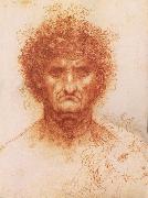 LEONARDO da Vinci Buste one frontal to seeing man and head of a Lowen oil painting picture wholesale